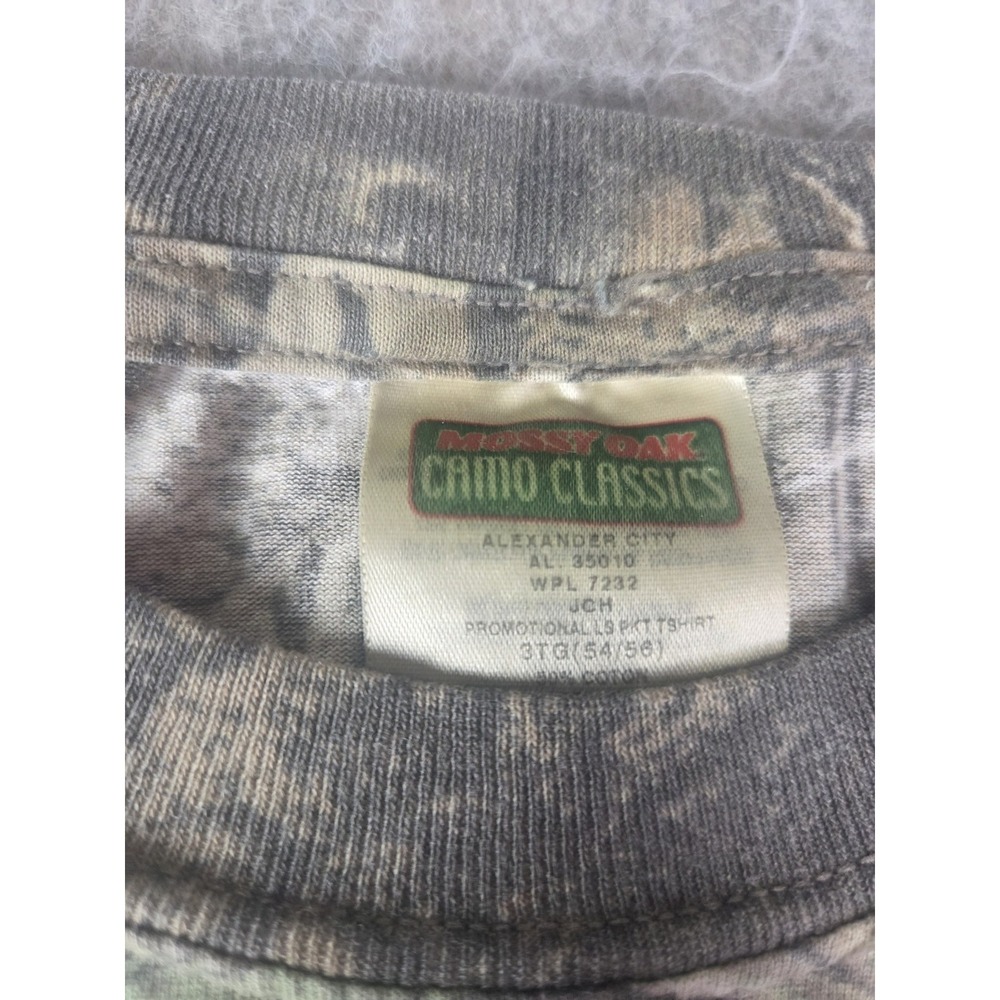 Mossy Oak Shirt Mens Large Breakup Camo Pocket T Long Sleeve 3XL - Picture 4 of 8